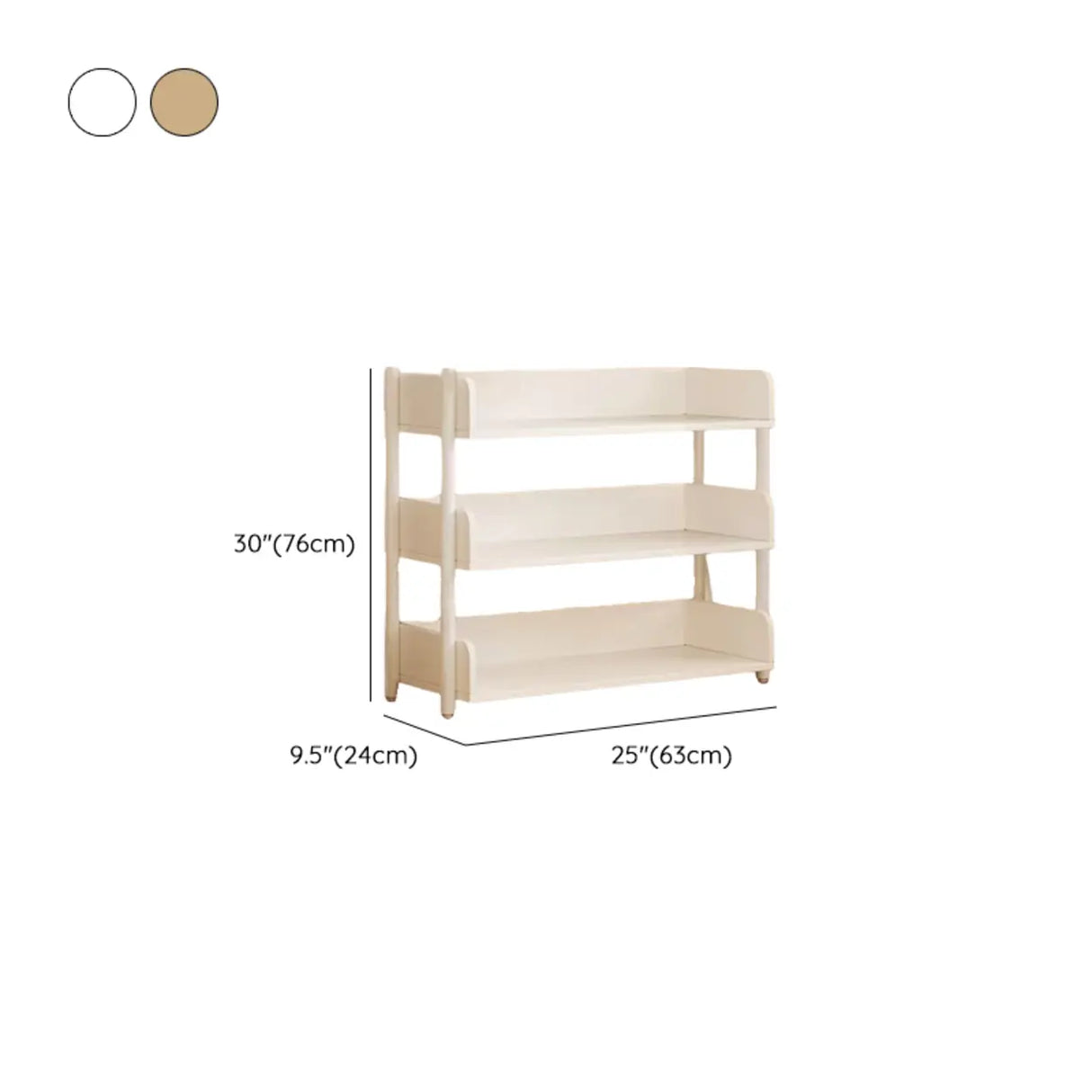 Casual Open Back Rectangular White Display Bookshelf Image - 53