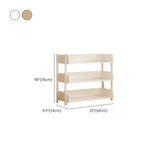 Casual Open Back Rectangular White Display Bookshelf Image - 53