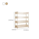 Casual Open Back Rectangular White Display Bookshelf Image - 60