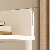 Casual Open Back Rectangular White Display Bookshelf Image - 6