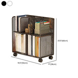 Casual Open Back Sliding Wire Mesh Storage Bookcase Image - 15