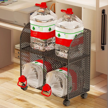 Casual Open Back Sliding Wire Mesh Storage Bookcase Image - 2