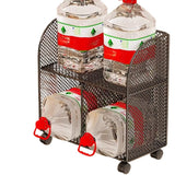 Casual Open Back Sliding Wire Mesh Storage Bookcase Image - 5