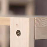 Casual Open Beige Wooden Etagere Display Bookshelf Image - 11