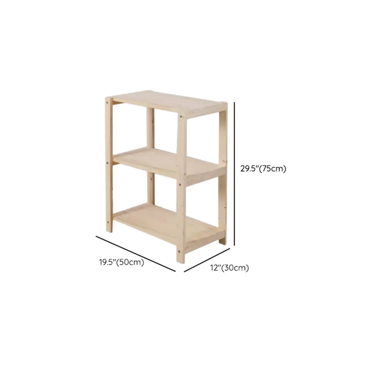 Casual Open Beige Wooden Etagere Display Bookshelf Image - 18