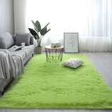 Casual Pet Friendly Rectangle Cotton Blends Shag Rug Image - 10