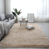 Casual Pet Friendly Rectangle Cotton Blends Shag Rug Image - 11