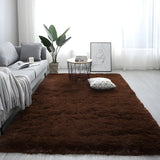 Casual Pet Friendly Rectangle Cotton Blends Shag Rug Image - 14