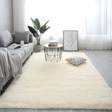 Casual Pet Friendly Rectangle Cotton Blends Shag Rug Image - 16
