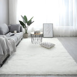 Casual Pet Friendly Rectangle Cotton Blends Shag Rug Image - 3