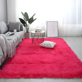 Casual Pet Friendly Rectangle Cotton Blends Shag Rug Image - 9