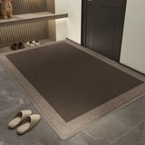 Casual Rectangle Polyester Apricot Anti-Slip Area Rug Image - 2