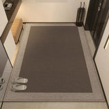 Casual Rectangle Polyester Apricot Anti-Slip Area Rug Image - 6