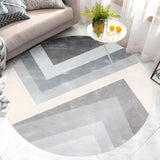 Casual Round Polyester Anti-Slip Backing Area Rug Image - 11