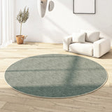 Casual Round Synthetic Beige Anti-Slip Area Rug Image - 7