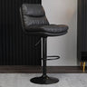 Casual Saddle Orange Leather Swivel Bar Stools with Back Image - 20