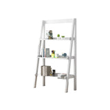 Casual Simple Open Back Wooden Ladder Display Bookshelf Image - 24
