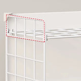 Casual Simple Open Metal Grid Shelf Storage Bookshelf Image - 10