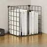 Casual Simple Open Metal Grid Shelf Storage Bookshelf Image - 13