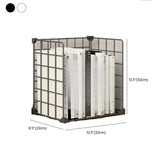 Casual Simple Open Metal Grid Shelf Storage Bookshelf Image - 25