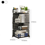 Casual Simple Open Metal Grid Shelf Storage Bookshelf Image - 27