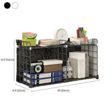 Casual Simple Open Metal Grid Shelf Storage Bookshelf Image - 28