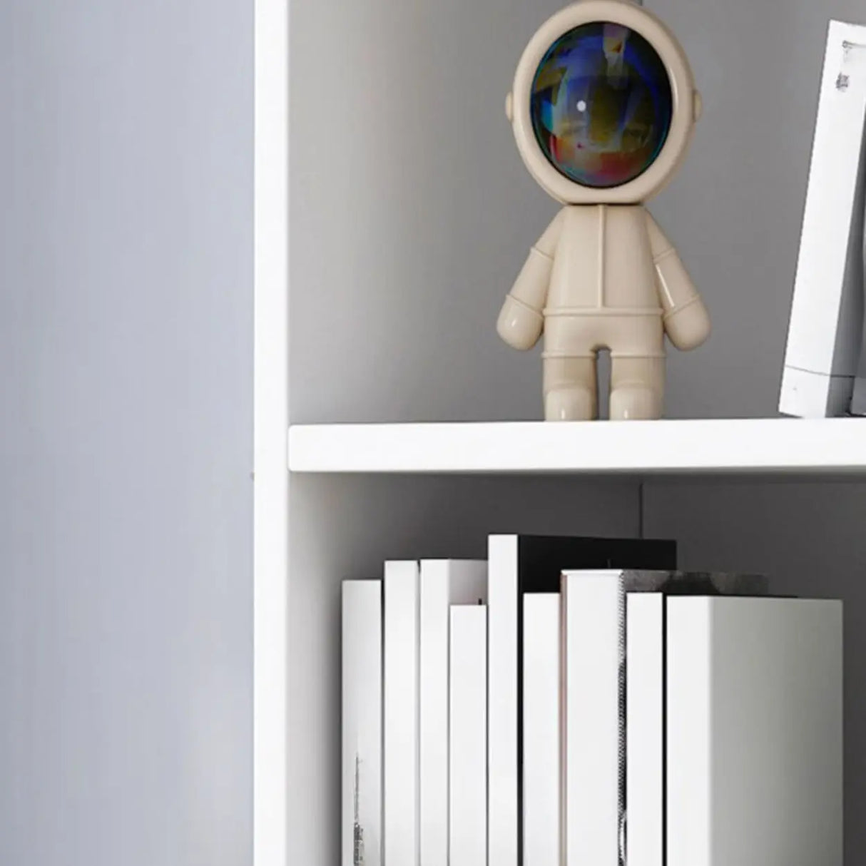 Casual Vertical Wood 6 Tiers Narrow Bookcase White Image - 38