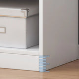 Casual Vertical Wood 6 Tiers Narrow Bookcase White Image - 41