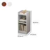 Casual Vertical Wood 6 Tiers Narrow Bookcase White Image - 48