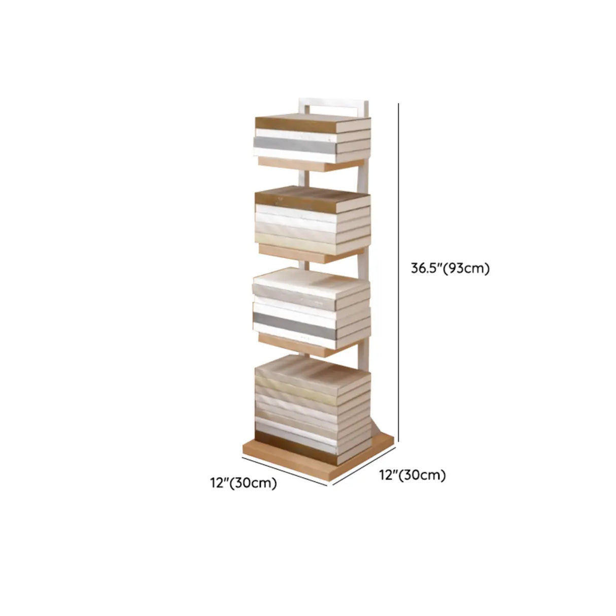 Casual White Iron Etagere Narrow Storage Bookcases 