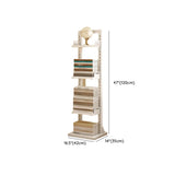 Casual White Iron Etagere Narrow Storage Bookcases Image - 16