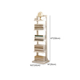 Casual White Iron Etagere Narrow Storage Bookcases Image - 17
