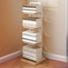 Casual White Iron Etagere Narrow Storage Bookcases Image - 2