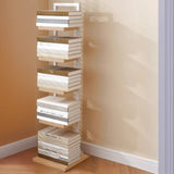 Casual White Iron Etagere Narrow Storage Bookcases Image - 9