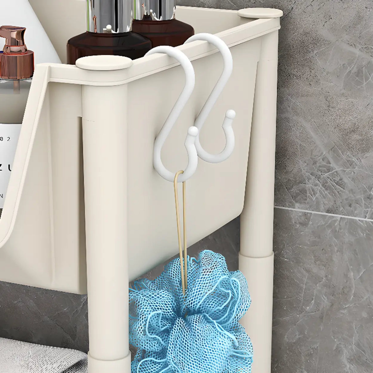 Casual White Multi-layer Sliding Storage Bookshelf Image - 13