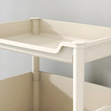 Casual White Multi-layer Sliding Storage Bookshelf Image - 15