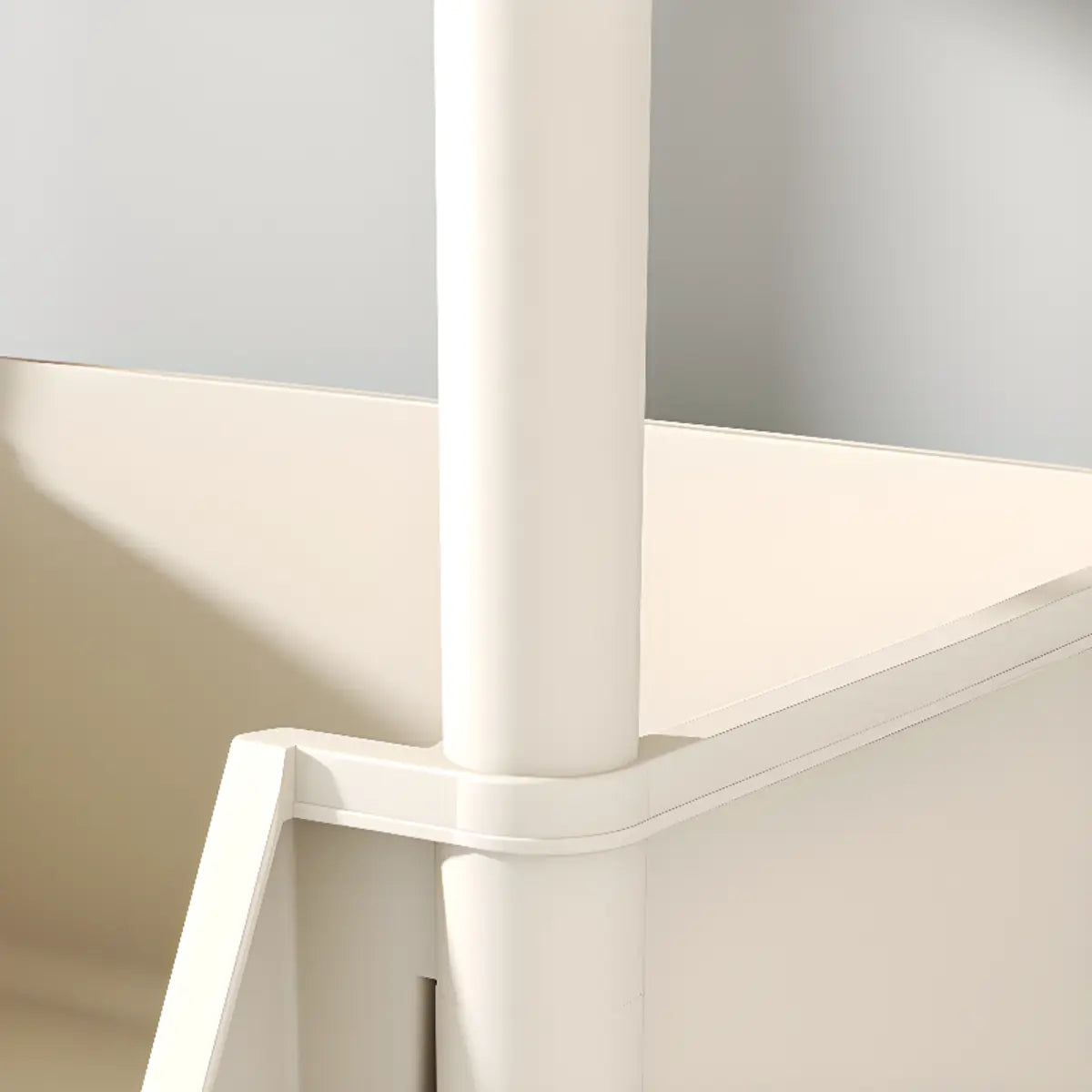Casual White Multi-layer Sliding Storage Bookshelf Image - 16