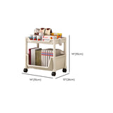 Casual White Multi-layer Sliding Storage Bookshelf #size