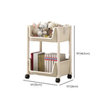 Casual White Multi-layer Sliding Storage Bookshelf Image - 19