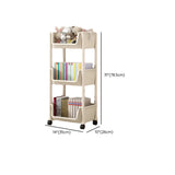 Casual White Multi-layer Sliding Storage Bookshelf Image - 21