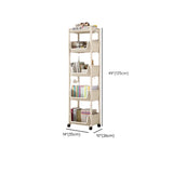 Casual White Multi-layer Sliding Storage Bookshelf Image - 24