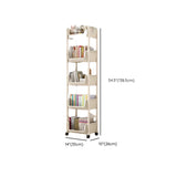 Casual White Multi-layer Sliding Storage Bookshelf Image - 25