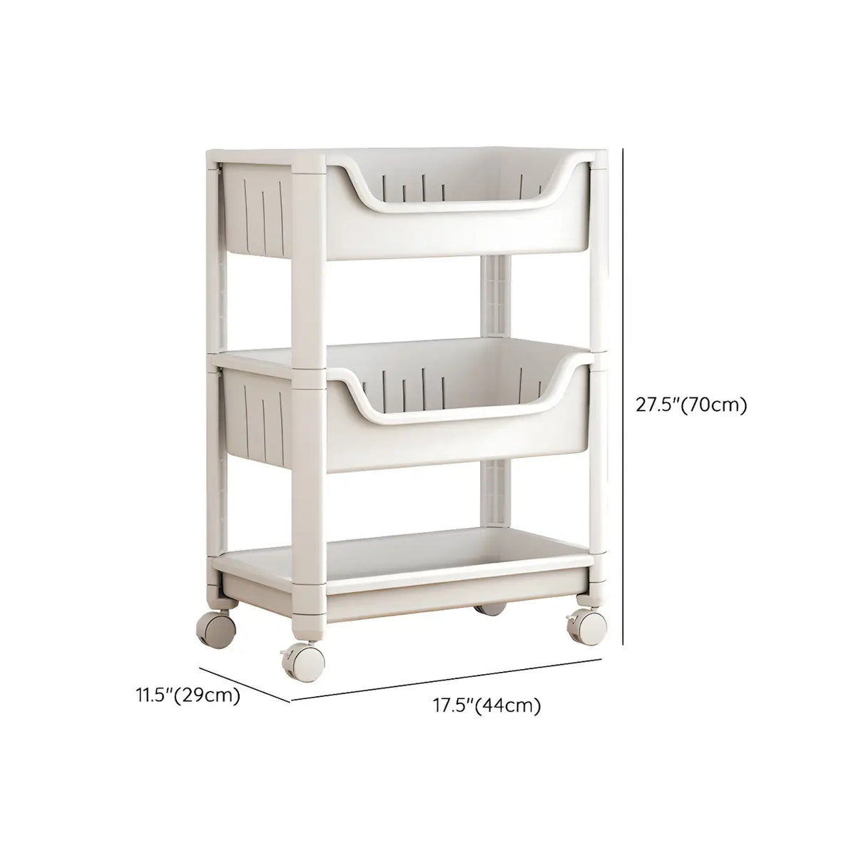 Casual White Open Shelves Sliding Storage Bookcase 