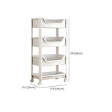 Casual White Open Shelves Sliding Storage Bookcase Image - 13