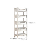 Casual White Open Shelves Sliding Storage Bookcase Image - 14