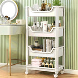 Casual White Open Shelves Sliding Storage Bookcase Image - 7
