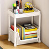 Casual White Polymer Vertical Rolling Storage Bookshelf Image - 17