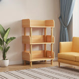 Casual Wooden Rack Rectangular Display Bookshelf White Image - 26
