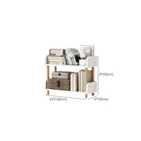 Casual Wooden Rack Rectangular Display Bookshelf White #size
