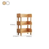 Casual Wooden Rack Rectangular Display Bookshelf White Image - 31
